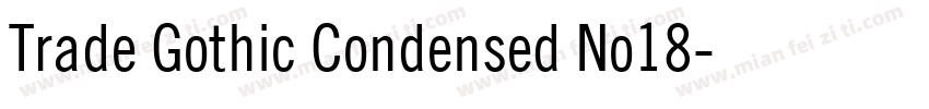 Trade Gothic Condensed No18字体转换
